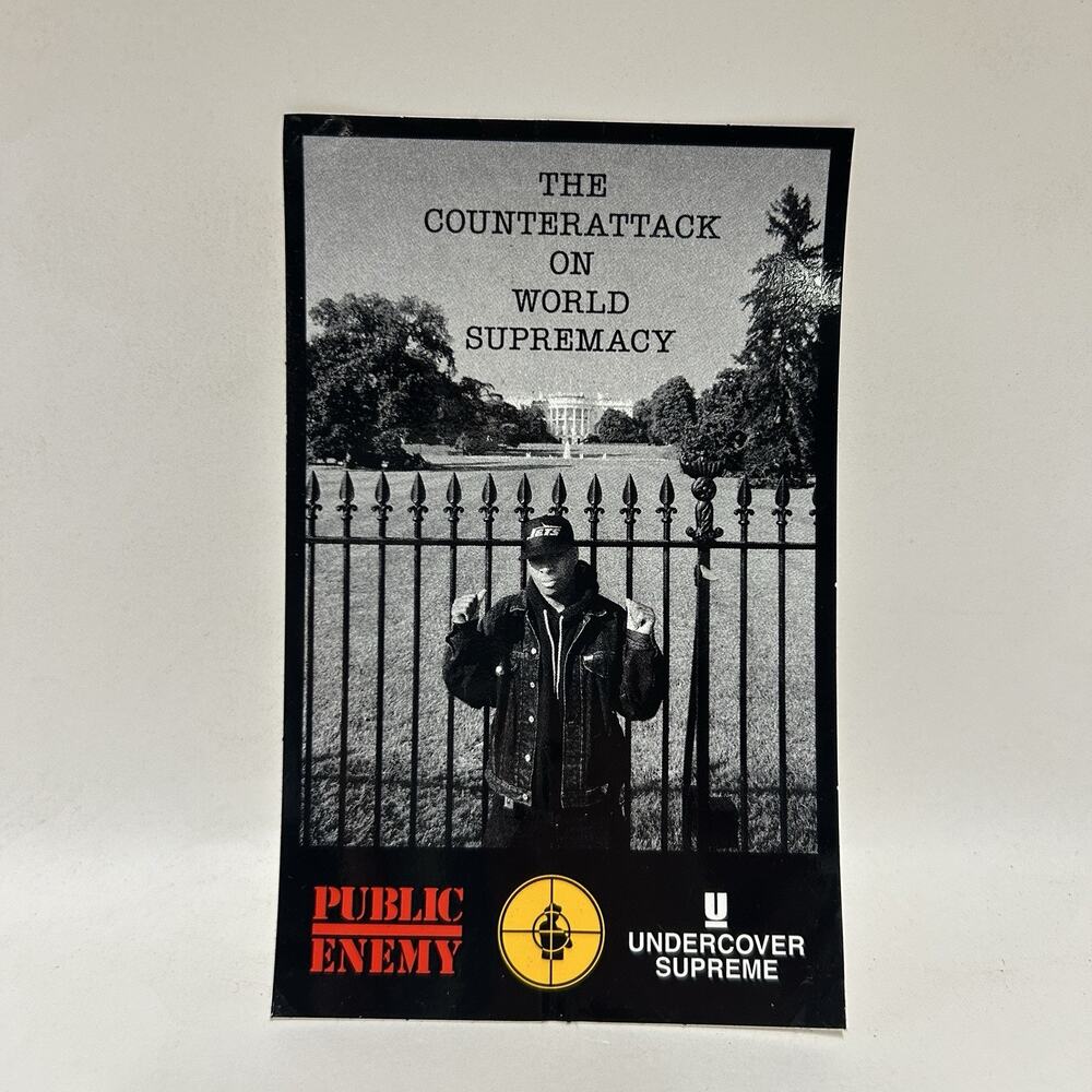 Supreme Undercover Public Enemy White House Sticker SS18